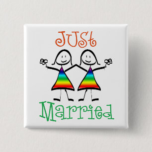 Chapa Cuadrada Favor de matrimonio lésbico