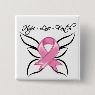 Chapa Cuadrada Fe del amor de la esperanza del cáncer de pecho