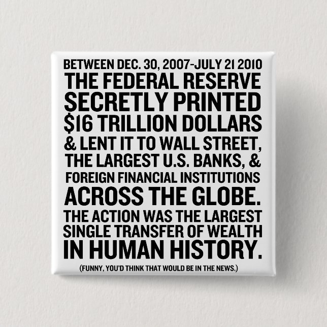 Chapa Cuadrada Federal Reserve revisa (Anverso)