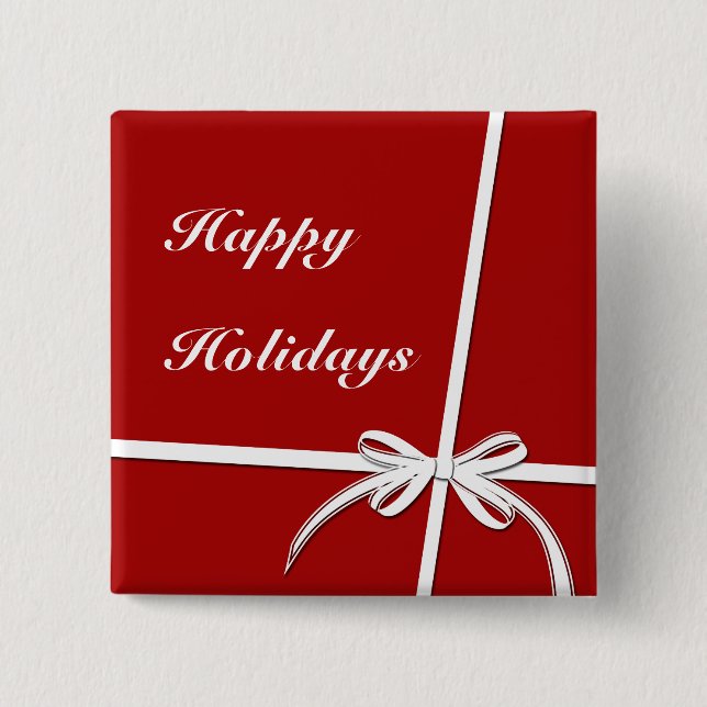 Chapa Cuadrada Felices Fiestas (Anverso)