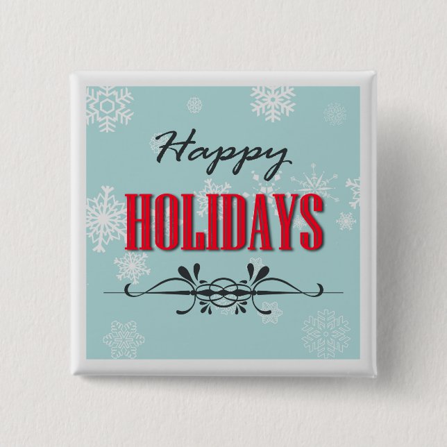 Chapa Cuadrada Felices Fiestas (Anverso)