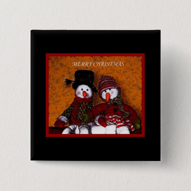 CHAPA CUADRADA FELICES NAVIDAD (Anverso)