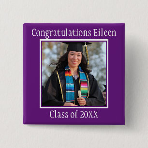 Chapa Cuadrada Felicitaciones Graduate name y     photoButton