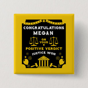 Chapa Cuadrada Felicitaciones veredicto del tribunal