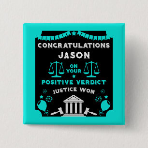 Chapa Cuadrada Felicitaciones veredicto del tribunal