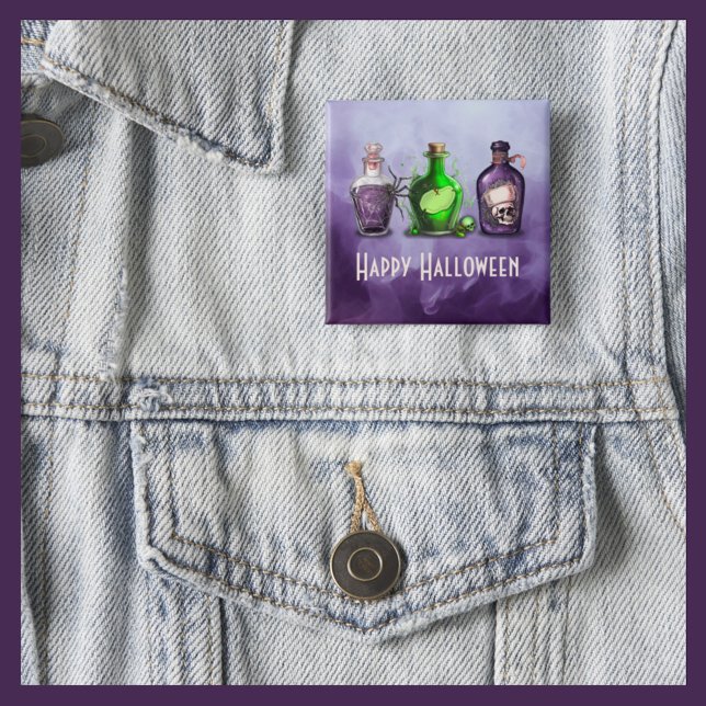 Chapa Cuadrada Feliz aniversario de Halloween (Subido por el creador)