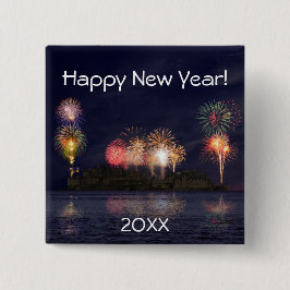 Chapa Cuadrada Feliz Año Nuevo