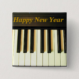 Chapa Cuadrada Feliz Año Nuevo 2009_ Button_by Elenne
