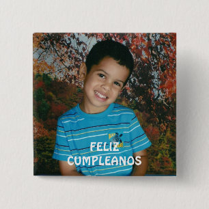 Chapa Cuadrada Feliz Cumpleanos