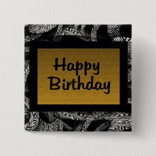 Chapa Cuadrada Feliz cumpleaños