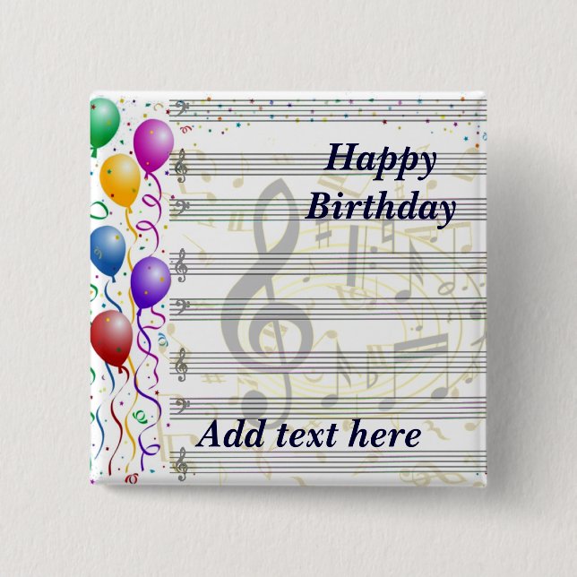 Chapa Cuadrada Feliz cumpleaños__ (Anverso)