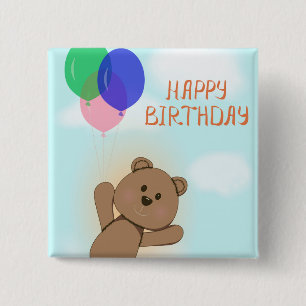 Chapa Cuadrada Feliz cumpleaños