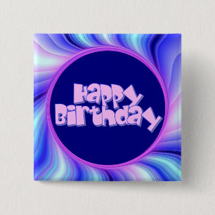 Chapa Cuadrada Feliz cumpleaños