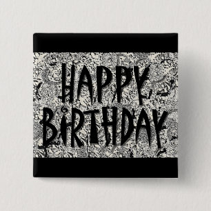 Chapa Cuadrada Feliz cumpleaños