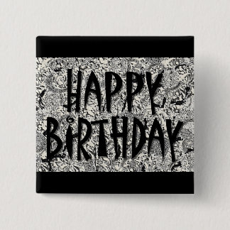 Chapa Cuadrada Feliz cumpleaños