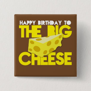 Chapa Cuadrada Feliz cumpleaños al QUESO GRANDE
