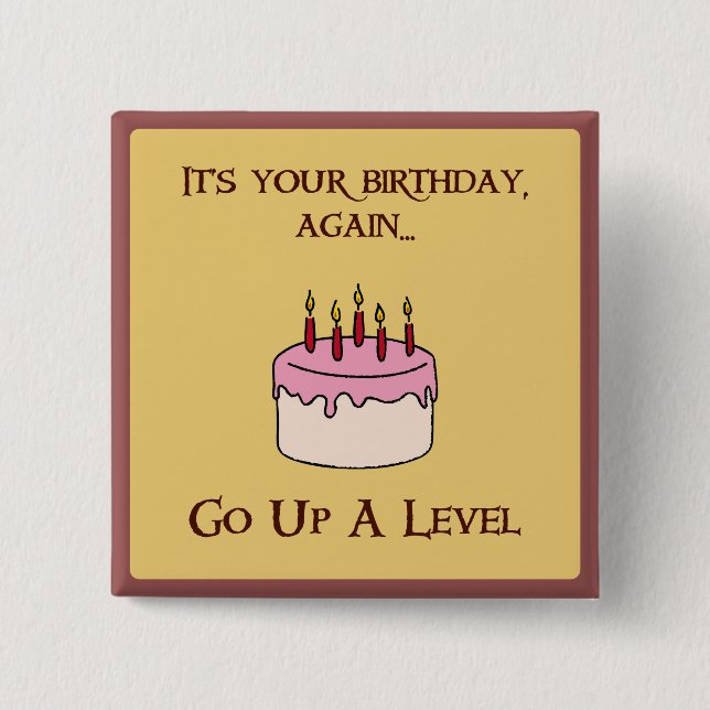 Chapa Cuadrada ¡Feliz cumpleaños de Munchkin! (Anverso)