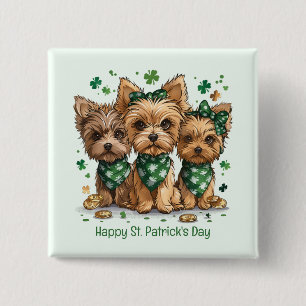 Chapa Cuadrada Feliz Día de San Patricio Perros Terribles en York