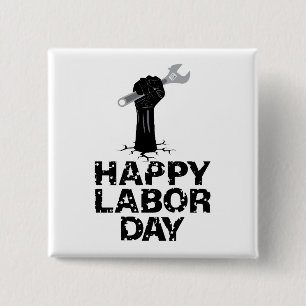 Chapa Cuadrada Feliz Día del Trabajo