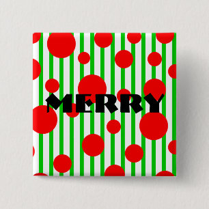 Chapa Cuadrada Feliz estribos y puntos de Navidad