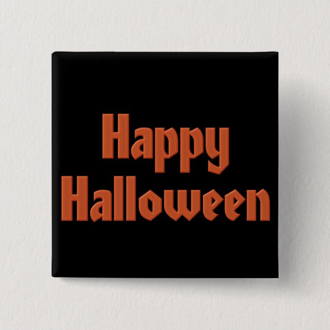 Chapa Cuadrada Feliz Halloween (Anverso)