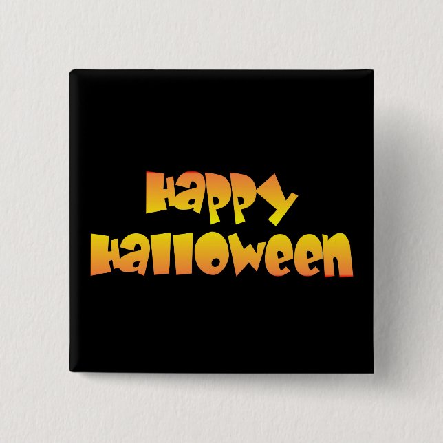 Chapa Cuadrada Feliz Halloween (Anverso)
