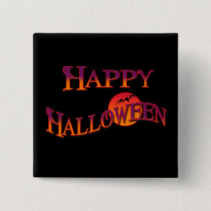Chapa Cuadrada Feliz Halloween
