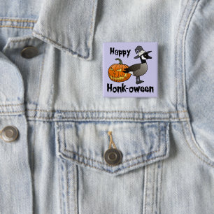 Chapa Cuadrada Feliz Halloween con hongos en Canadá
