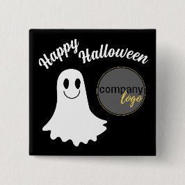 CHAPA CUADRADA FELIZ HALLOWEEN CUTE GHOST AÑADIR SU NEGOCIO DE LO