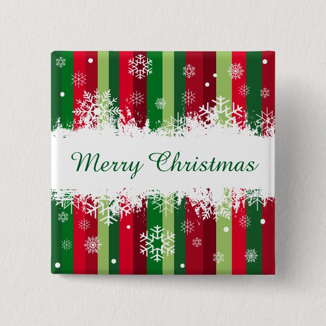 Chapa Cuadrada Feliz Navidad (Anverso)