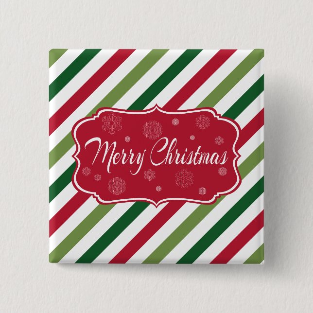 Chapa Cuadrada Feliz Navidad (Anverso)