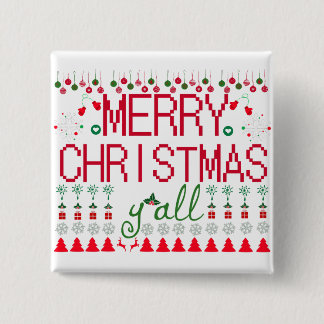 Chapa Cuadrada Feliz Navidad a todos, suéter feo