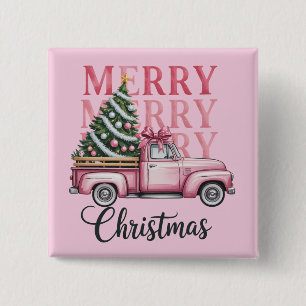 Chapa Cuadrada Feliz Navidad Coquette Bow Navidad