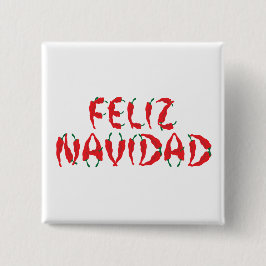 Chapa Cuadrada Feliz Navidad rojo Chile