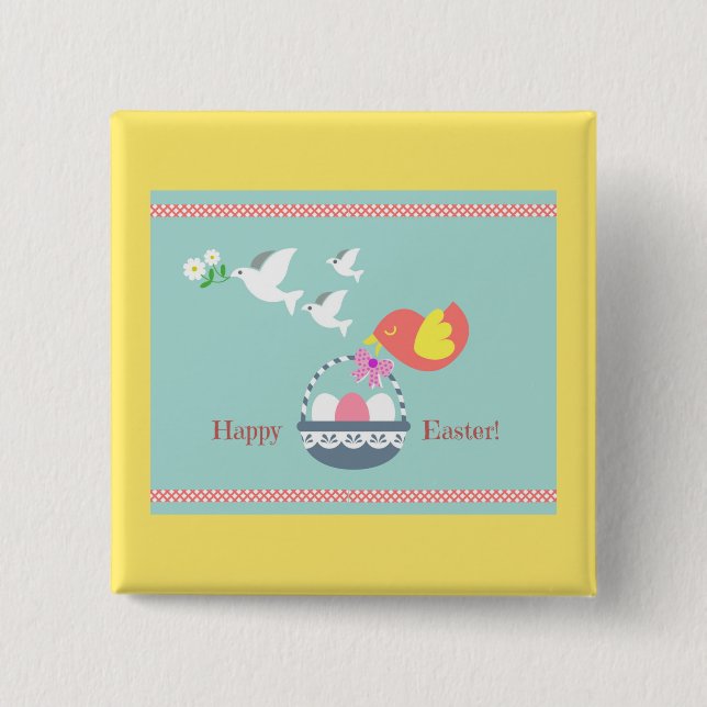 Chapa Cuadrada ¡Feliz Pascua! (Anverso)
