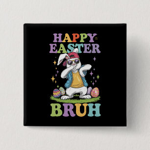 Chapa Cuadrada Feliz Pascua Hermano Funny Dabbing Conejo Conejo