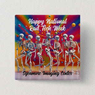 Chapa Cuadrada Feliz Semana Nacional de Rad Tech