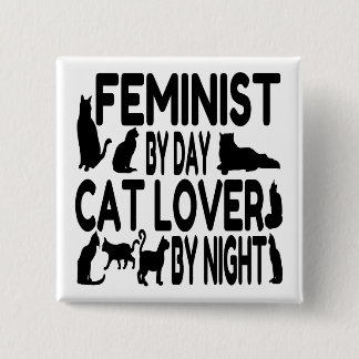 Chapa Cuadrada Feminista de Cat Lover