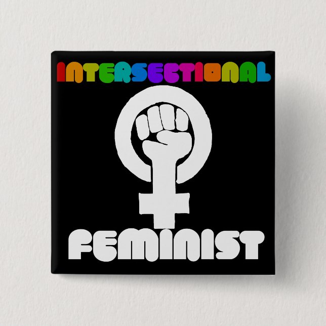 Chapa Cuadrada Feminista interseccional (Anverso)