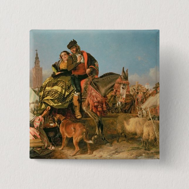 Chapa Cuadrada Feria en Sevilla (Anverso)