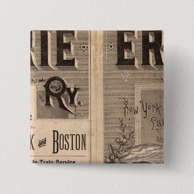 Chapa Cuadrada Ferrocarril Erie (Anverso)