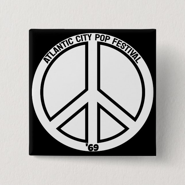 Chapa Cuadrada Festival Pop de la Ciudad Atlántica - 1969 (Anverso)