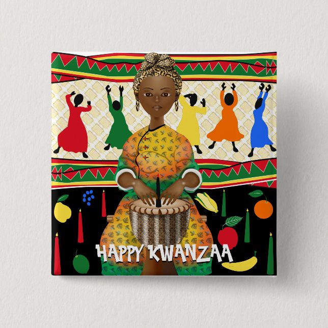 Chapa Cuadrada Festividad afroamericana de Kwanzaa (Anverso)