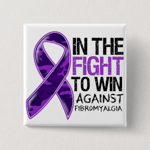 Chapa Cuadrada Fibromyalgia - lucha a ganar