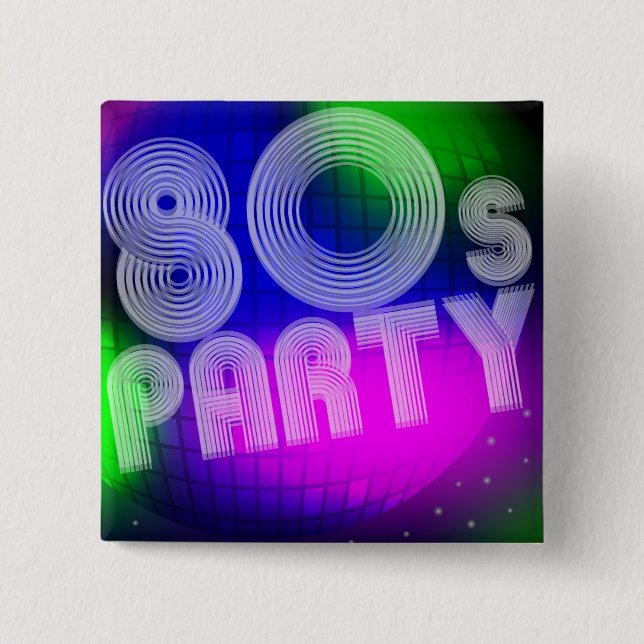 Chapa Cuadrada fiesta 80s (Anverso)