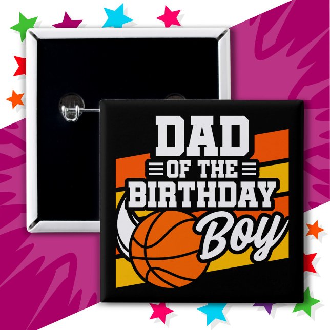 Chapa Cuadrada Fiesta de baloncesto infantil papá del niño de cum (Subido por el creador)