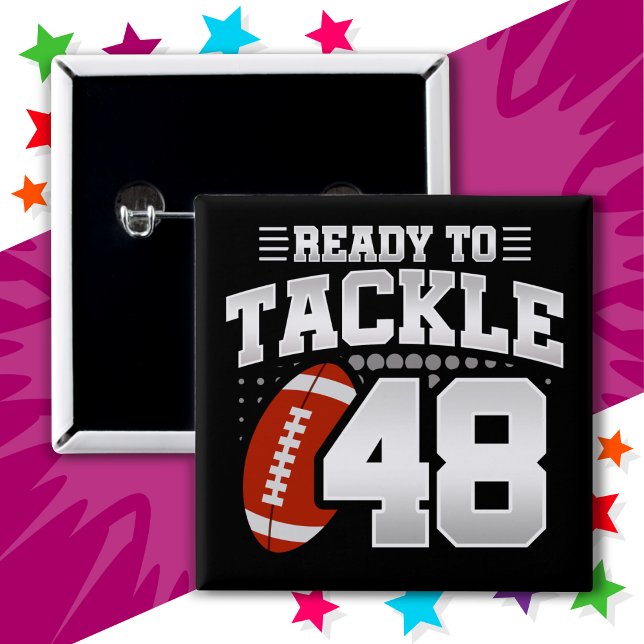 Chapa Cuadrada fiesta de Fútbol de 48 años 48 cumpleaños (Subido por el creador)