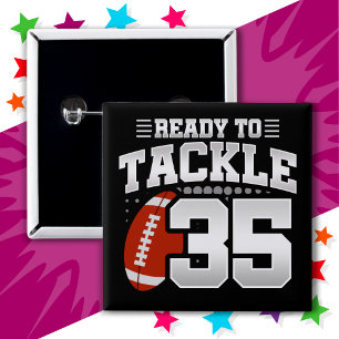 Chapa Cuadrada fiesta de Fútbol Tackle de 35 años