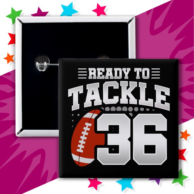 Chapa Cuadrada fiesta de Fútbol Tackle de 36 años (Subido por el creador)