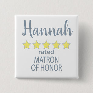 Chapa Cuadrada Fiesta de novias y bodas 5 estrellas atrón de hono